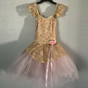Elegant Floral Kids Costume Dress
